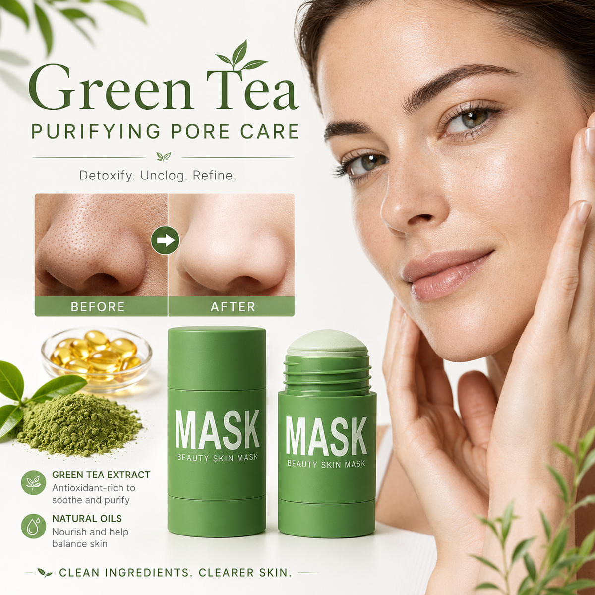Skinova Green Tea Deep Cleanse Mask