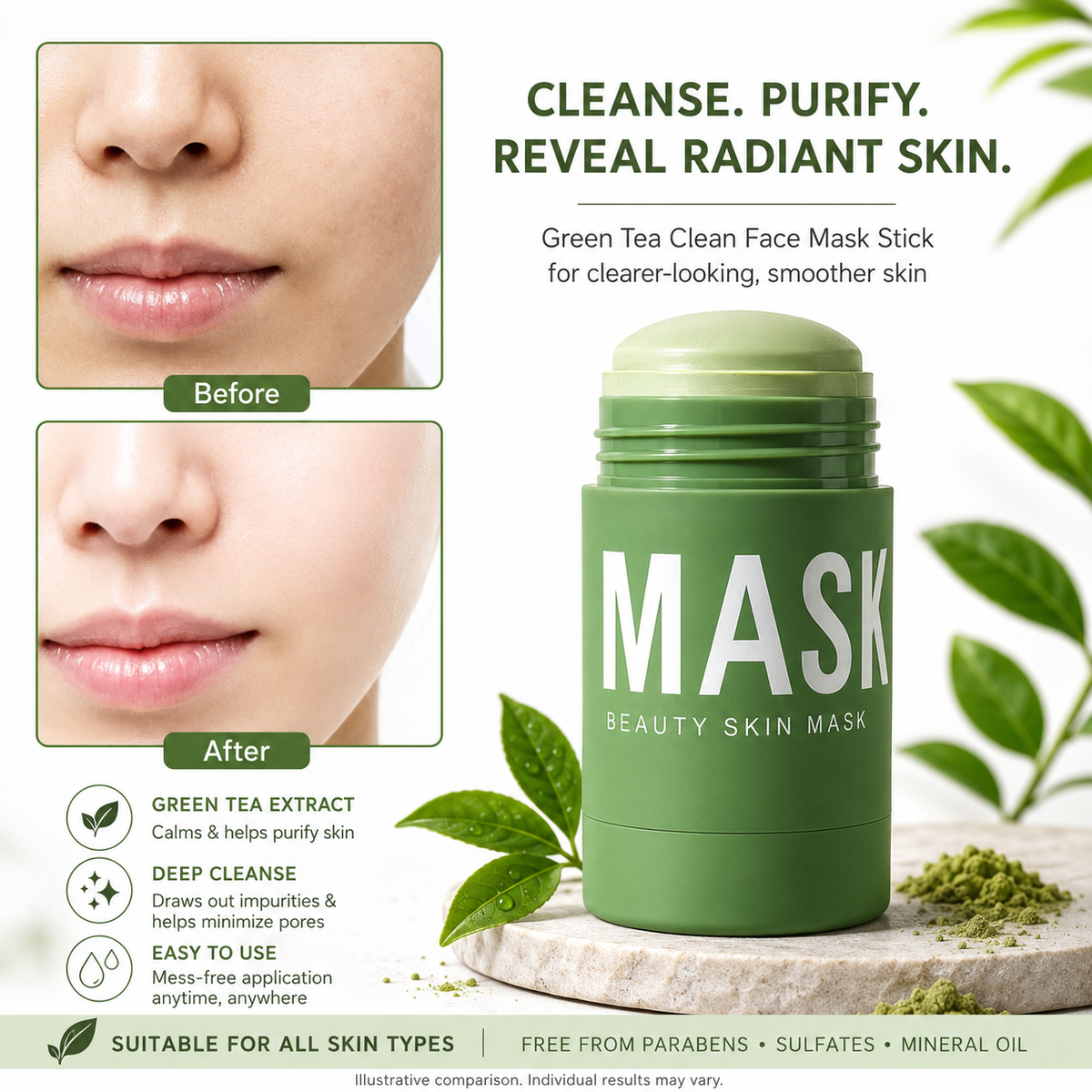 Skinova Green Tea Deep Cleanse Mask
